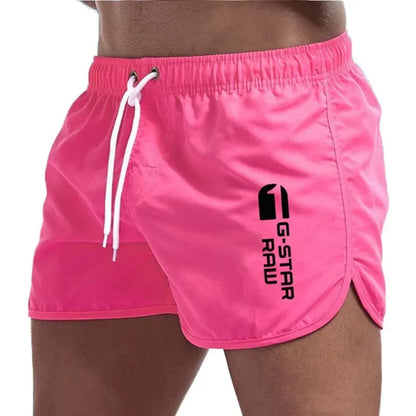 Momount Pantaloni de Baie Bărbați – Cu Șnur, Quick Dry, Croi Slim, Talie Elastică