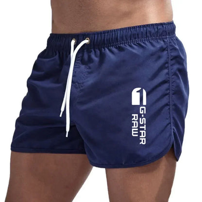 Momount Pantaloni de Baie Bărbați – Cu Șnur, Quick Dry, Croi Slim, Talie Elastică