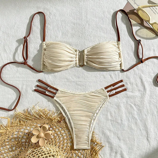 Momount Women Bandeau Bikini Set