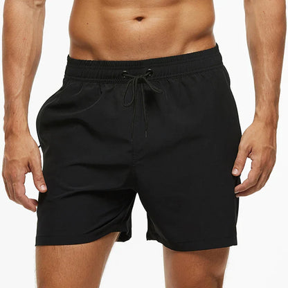 Pantaloni de Baie Momount Bărbați – Talie Elastică, Liner Plasă, Cordon, Buzunar