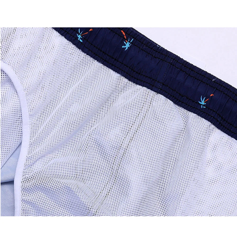 Pantaloni de Baie Momount Bărbați – Imprimeu Kiwi, Cordon, Uscare Rapidă, Lungime Medie