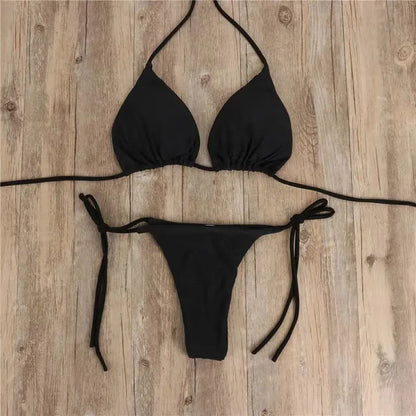 Momount Women Triangle Bikini Set