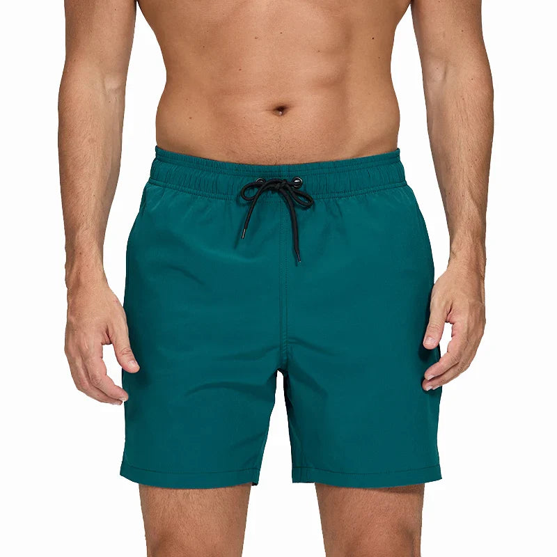 Pantaloni de Baie Momount Bărbați – Talie Elastică, Liner Plasă, Cordon, Buzunar