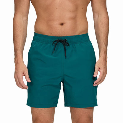 Pantaloni de Baie Momount Bărbați – Talie Elastică, Liner Plasă, Cordon, Buzunar