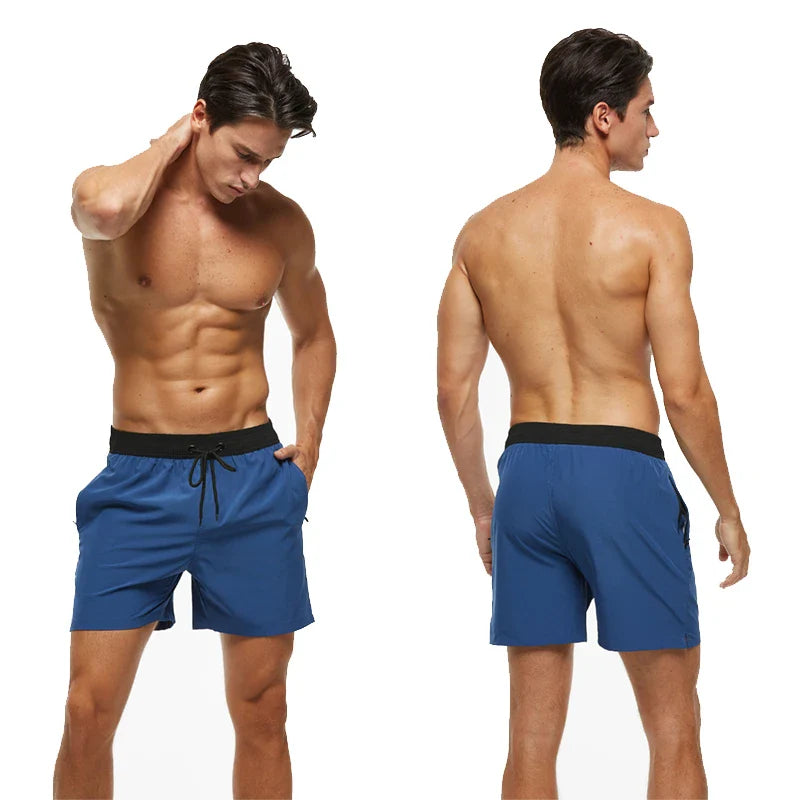 Pantaloni de Baie Momount Bărbați – Talie Elastică, Liner Plasă, Cordon, Buzunar