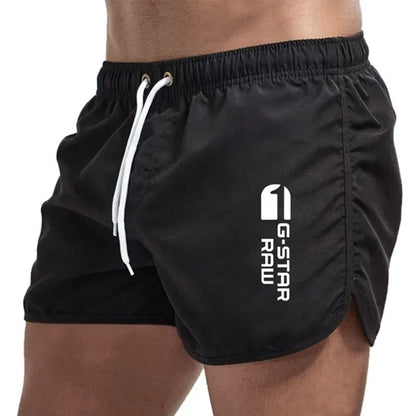 Momount Pantaloni de Baie Bărbați – Cu Șnur, Quick Dry, Croi Slim, Talie Elastică