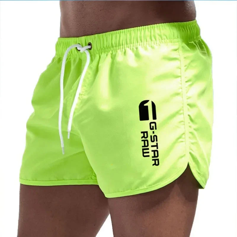 Momount Pantaloni de Baie Bărbați – Cu Șnur, Quick Dry, Croi Slim, Talie Elastică