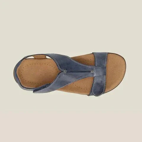 Sandale Ortopedice Momount Damă – Piele, Velcro, Susținere Arc pentru Mers