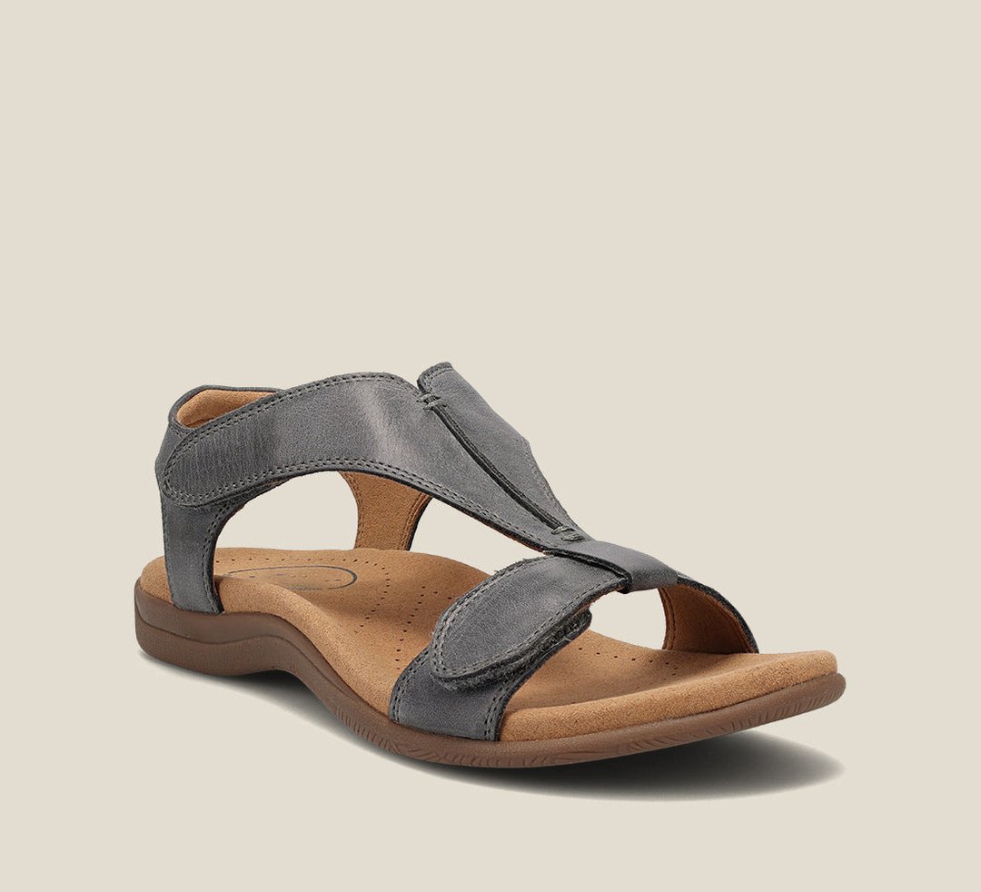 Sandale Ortopedice Momount Damă – Piele, Velcro, Susținere Arc pentru Mers