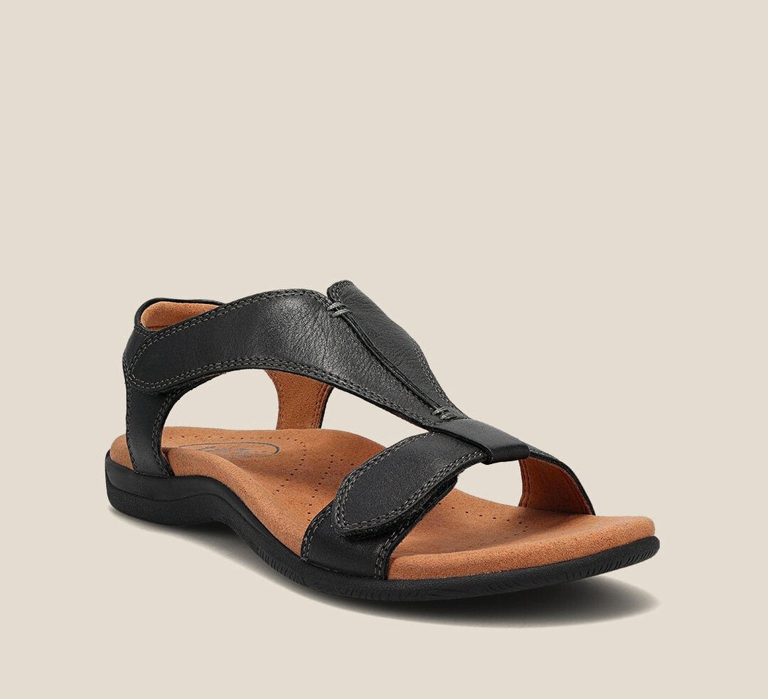 Sandale Ortopedice Momount Damă – Piele, Velcro, Susținere Arc pentru Mers