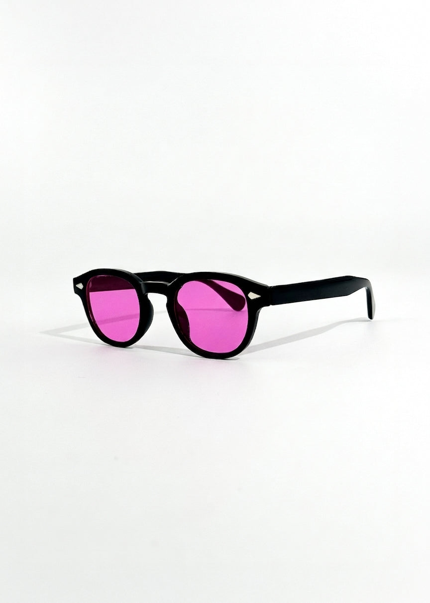 Astoria | Ochelari de Soare Vintage Rotunzi cu Lentile Roz