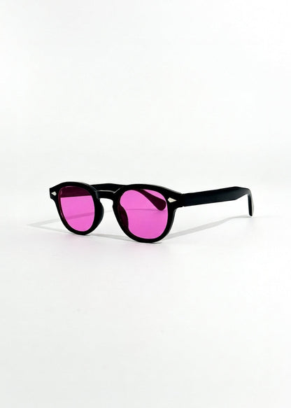 Astoria | Ochelari de Soare Vintage Rotunzi cu Lentile Roz