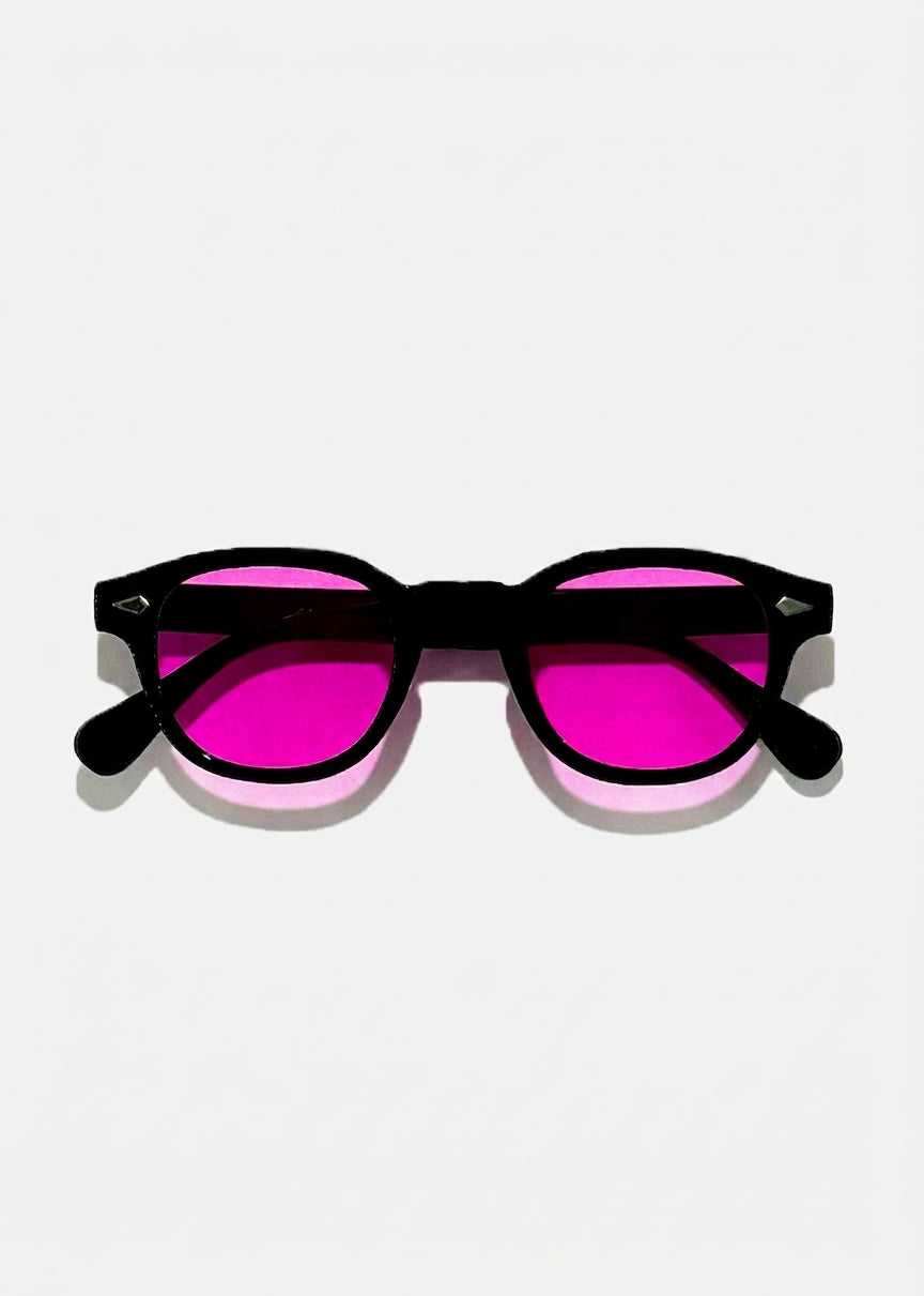 Astoria | Ochelari de Soare Vintage Rotunzi cu Lentile Roz