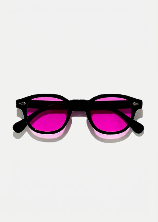 Astoria | Ochelari de Soare Vintage Rotunzi cu Lentile Roz