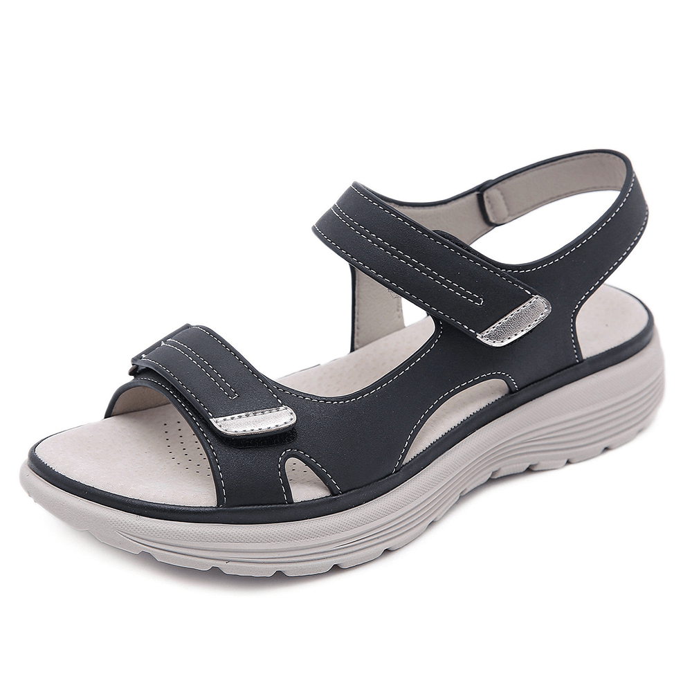 Sandale Confort Momount Damă cu Curea Velcro, Ortopedice pentru Vară, Vârf Deschis