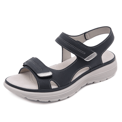 Sandale Confort Momount Damă cu Curea Velcro, Ortopedice pentru Vară, Vârf Deschis