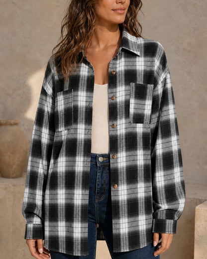 Cămașă oversized de damă în carouri — image 13