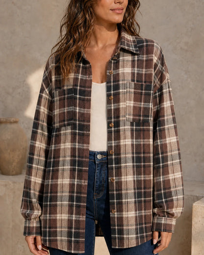 Cămașă oversized de damă în carouri — image 12