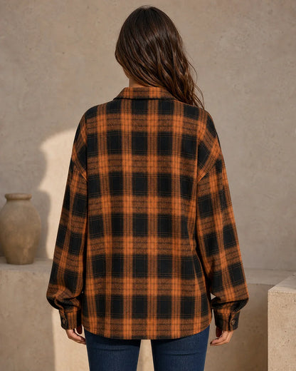 Cămașă oversized de damă în carouri — image 4