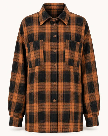 Cămașă oversized de damă în carouri — image 8