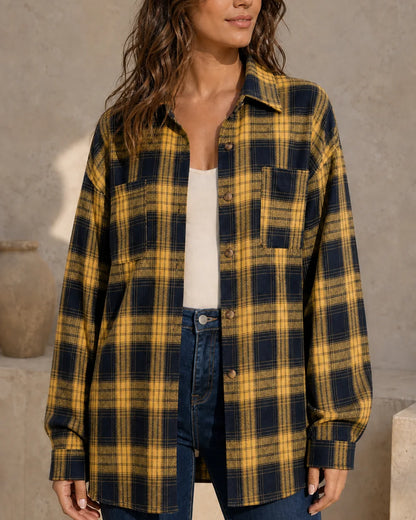 Cămașă oversized de damă în carouri — image 11