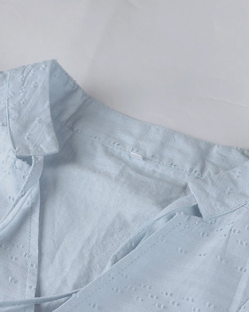 Persephone | Rochie Tunică din Bumbac cu Decolteu V și Glugă pentru Plajă