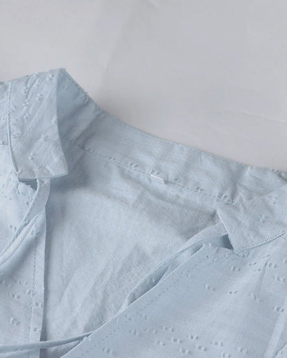 Persephone | Rochie Tunică din Bumbac cu Decolteu V și Glugă pentru Plajă