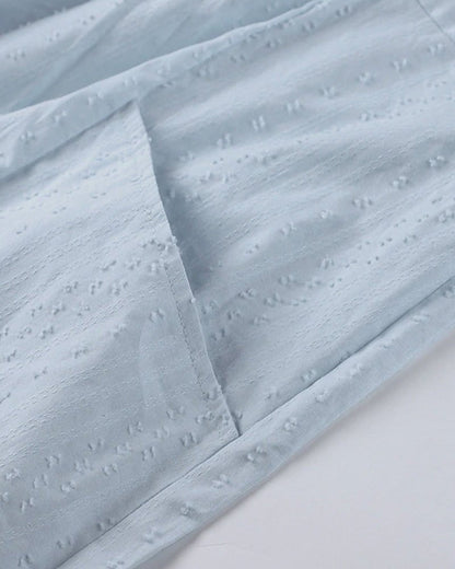 Persephone | Rochie Tunică din Bumbac cu Decolteu V și Glugă pentru Plajă