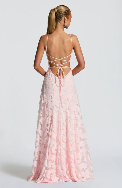 Auriana | Rochie Maxi Romantică de Vară cu Decolteu Pătrat și Bretele Florală