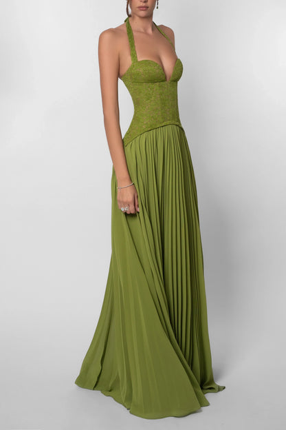 Cosima | Rochie Maxi Elegantă de Seară din Satin pe Un Umăr cu Cape