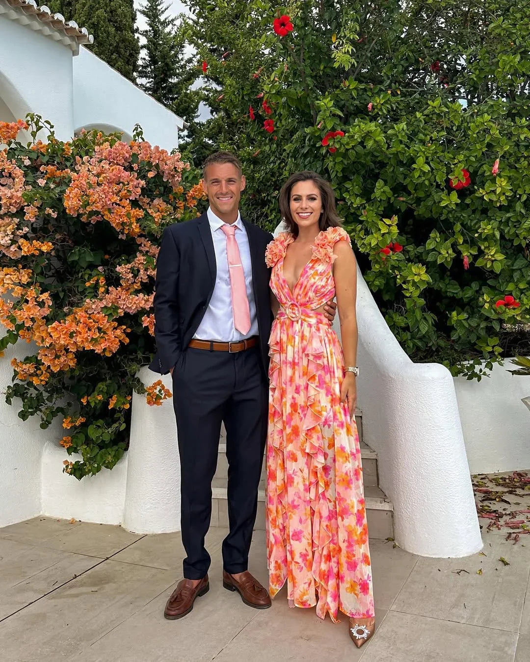 Citania | Rochie Maxi Florală de Vară Romantică, Fără Mâneci, Decolteu V